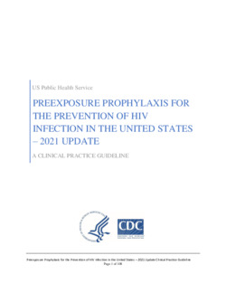 CDC: 2021 PrEP Guidelines