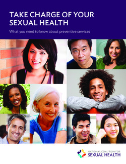 Take Charge of Sexual Health: Preventive Services Guide