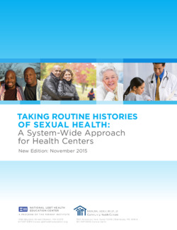 Taking Routines Histories of Sexual Health: A System-Wide Approach for