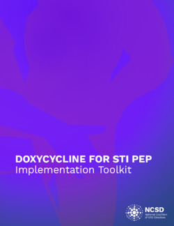 Doxycycline for STI PEP
