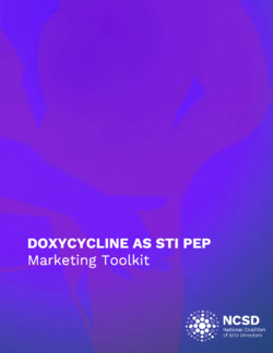 Doxycycline As STI PEP Marketing Toolkit